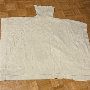 Coach Cream Knit Poncho